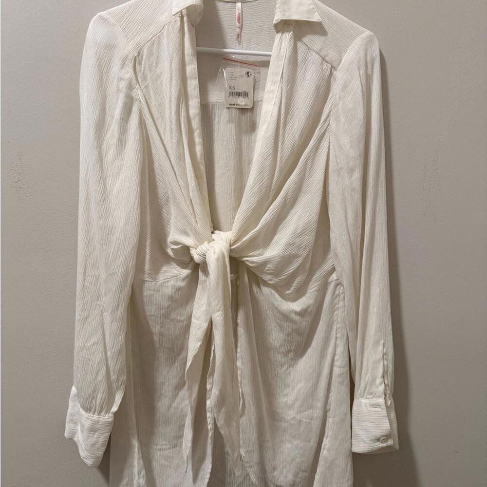 Free People Ivory Knit Top